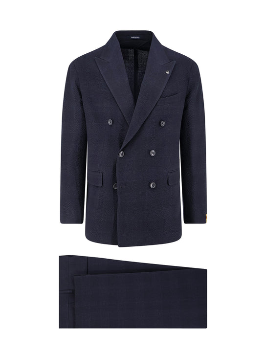 Double-Breasted Stretch Virgin Wool Suit