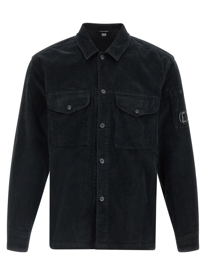 C.P. Company Ribbed Velvet Overshirt Camicie - Nero | fecf31f8898216a1b5dde33c5cf6a8d0bdcf3fa7