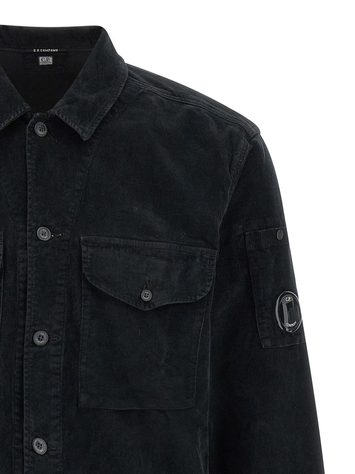 C.P. Company Ribbed Velvet Overshirt Camicie - Nero | 4e629f509030b5912600f791a7ced14eca9e8759