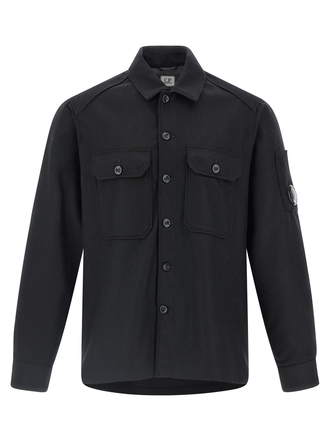 C.P. Company Wool Overshirt Camicie - Nero | 1130bab51ae0d6ce3c1e37e9b6b6ef1d0eff8cdf