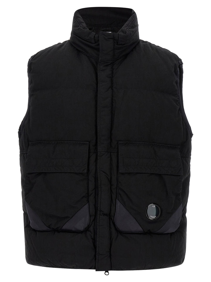C.P. Company Eco-Chrome R Gilet - Nero | e1f33e36c021f189d4f6253edba666054d54c398