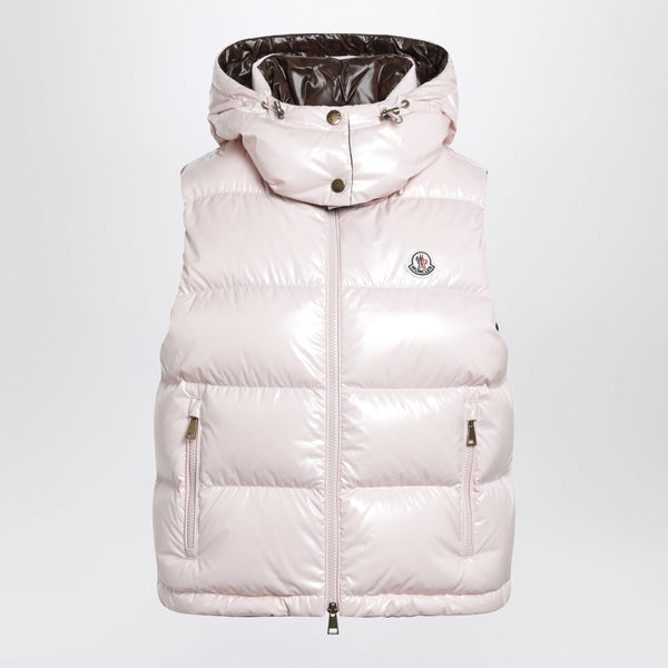 Niverolle Short Down Vest In Nylon, Pink