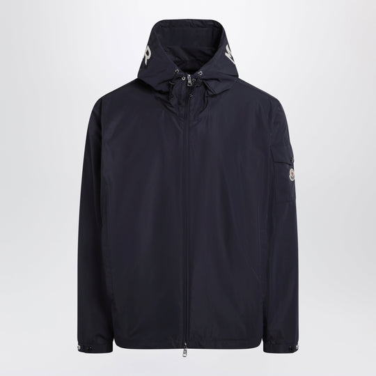 Sassiere Hooded Jacket Navy Blue In Micro Soft