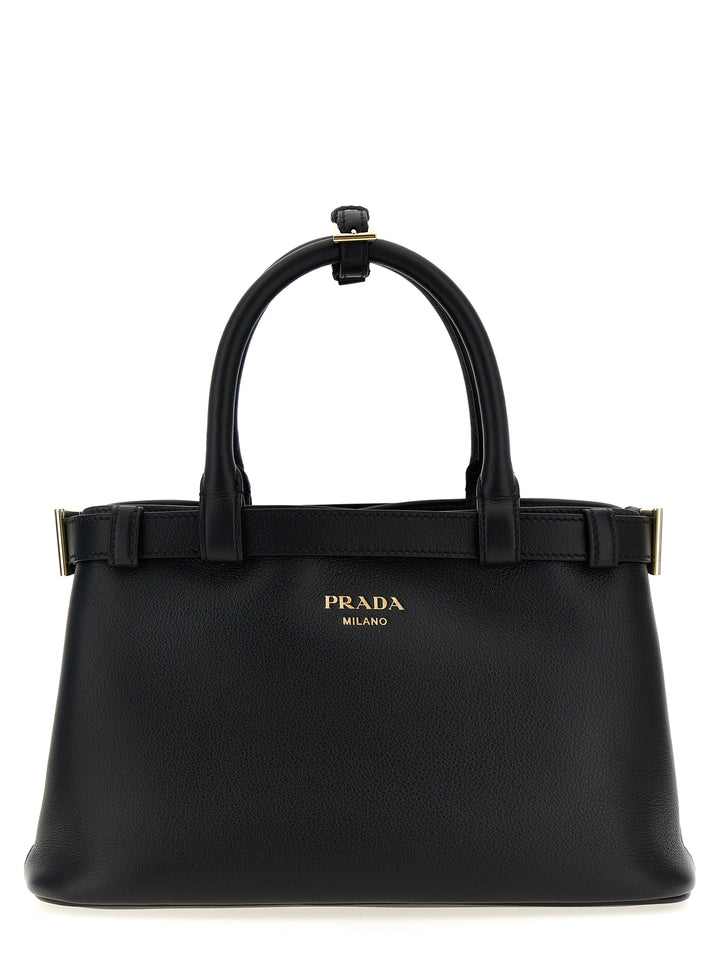 Prada Prada Buckle Small Borse a Mano - Nero | da0c76f29be33b1df98ceaf2b39da7e744daa4ae