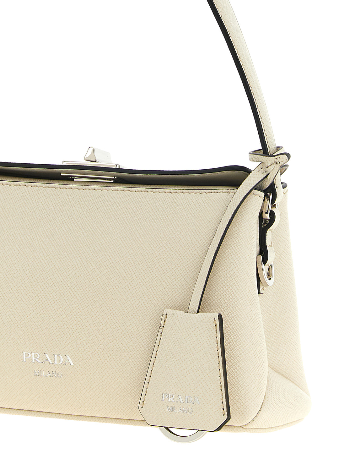 Prada Prada Midi Bolsos de Mano Blanco