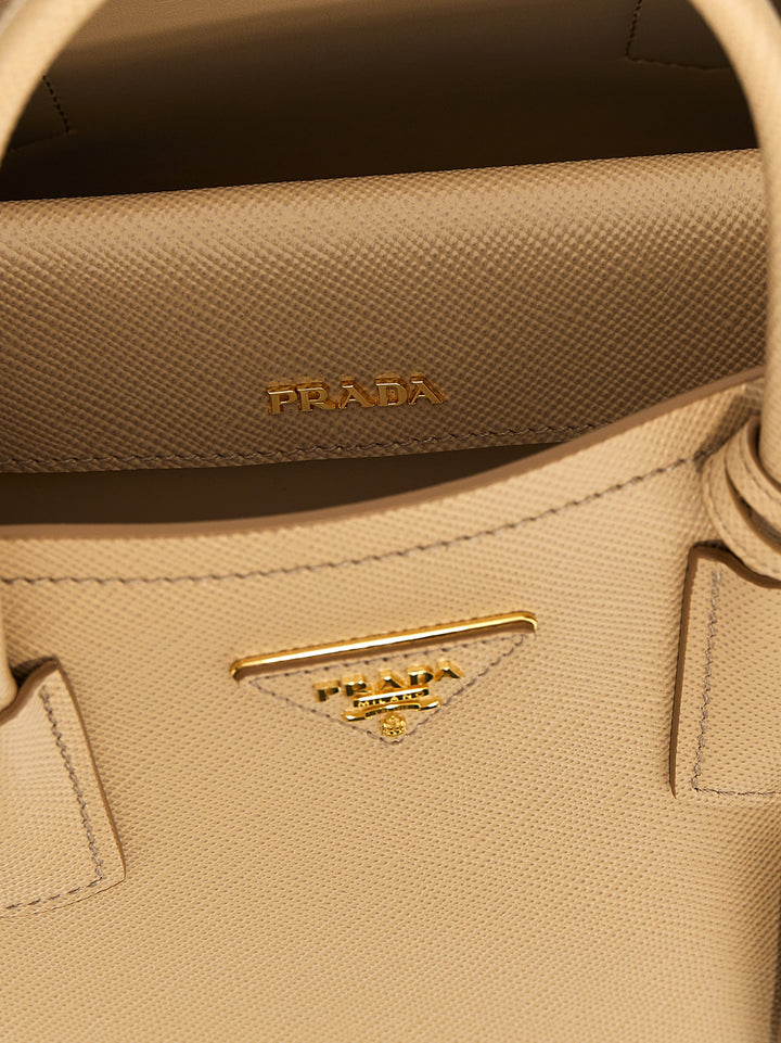 Prada Saffiano Handbag Borse a Mano - Beige | 2bd66023ab758d4e0ce8eb4c50a00b573ff6eb7c