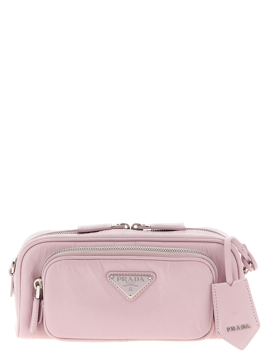 Prada Logo Antique Nappa Crossbody Bag Borse a Tracolla - Rosa | 77728c1e20e4b6fa240d79bff3c08ee598909873