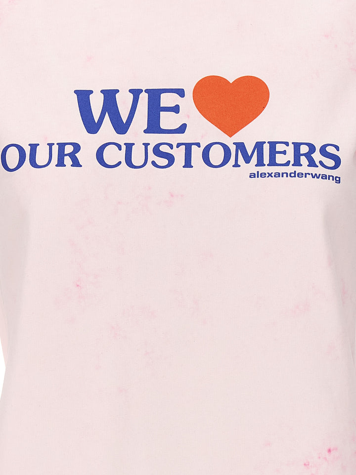 Alexander Wang We Love Our Customers T shirt - Rosa | 788530b7a4d357b5d188458312a1f75b5cba3e56