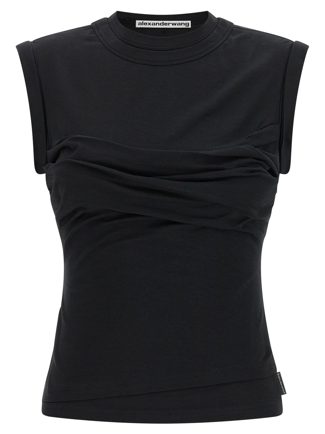 Alexander Wang Twisted Bust Layered Tank Top - Nero | bd2e1a49885369265f4bcd810ca6b60d7ab08dab