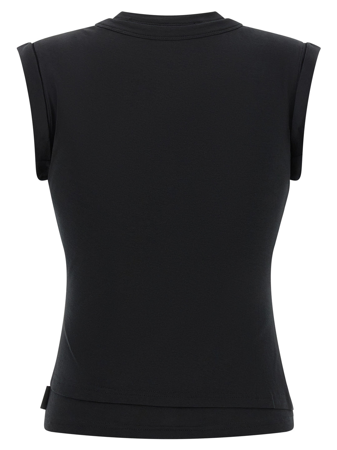 Alexander Wang Twisted Bust Layered Tank Top - Nero | 37638a2ed36589eb4fd0649efa0463d6788eaa06