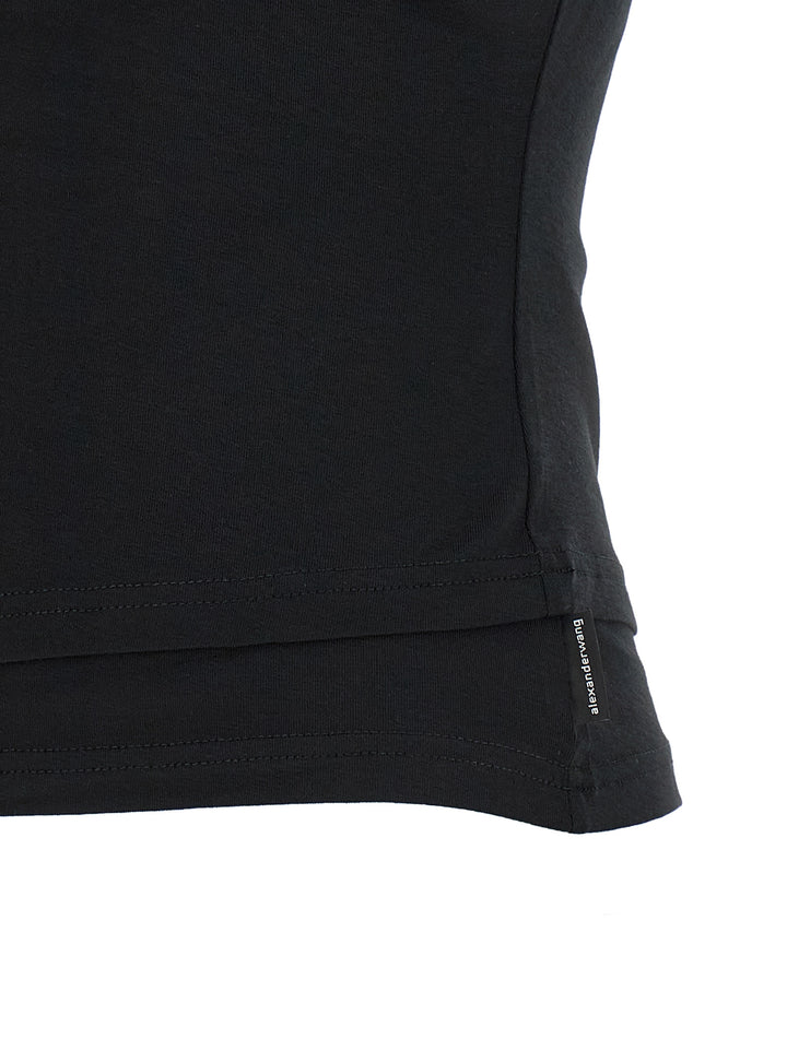 Alexander Wang Twisted Bust Layered Tank Top - Nero | 9e18fcd045e6557f3413495063324ee35ff5a90f