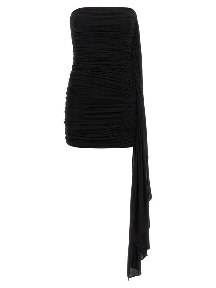 Alexander Wang Asymmetrical Draped Dress Abiti - Nero | 279e3f4a08a85edc7444f8c8ea2861b732f13a3e