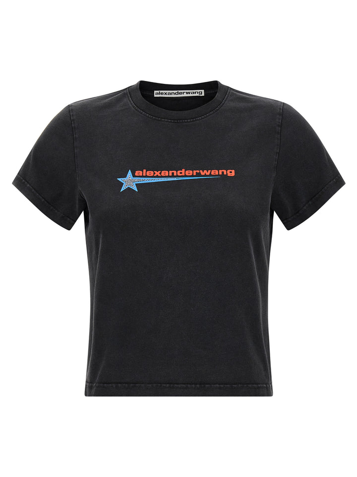 Alexander Wang Shrunken T shirt - Nero | 887c988c8387fb8f08e8b934f553a43263515638
