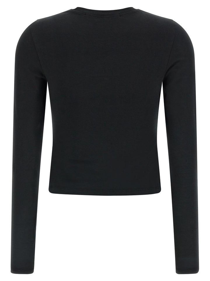 Alexander Wang Ls Tee W/Logo Print T shirt - Nero | fca6b2de058614294821380f340d8e991769874b
