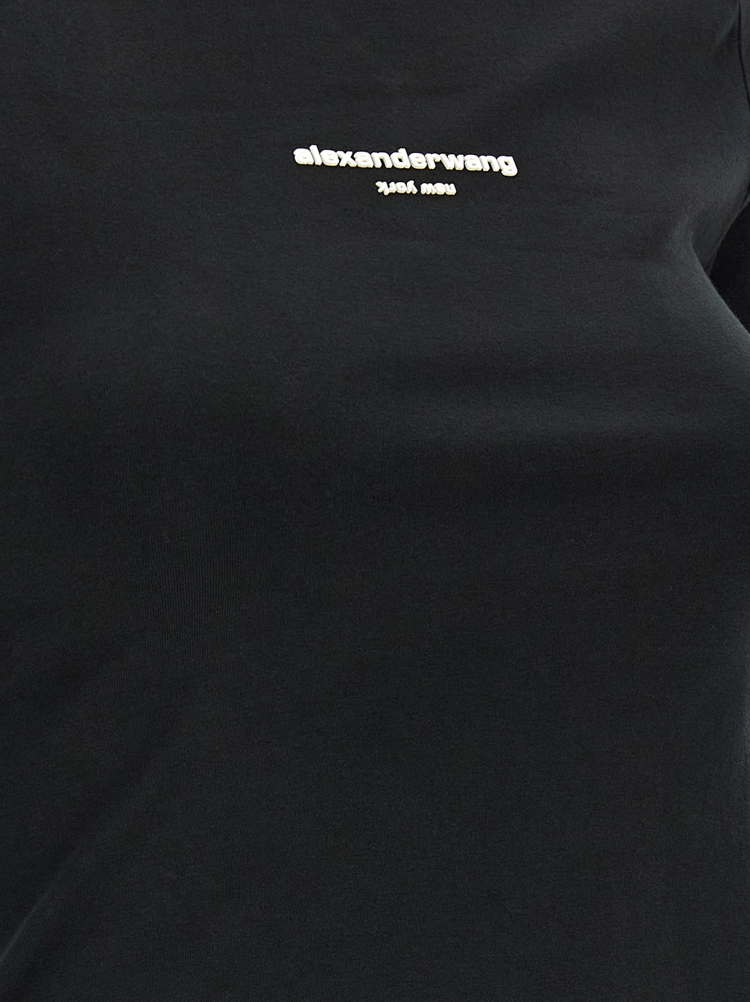 Alexander Wang Ls Tee W/Logo Print T shirt - Nero | 407b127f12a05dfc320403b705939816840af78a