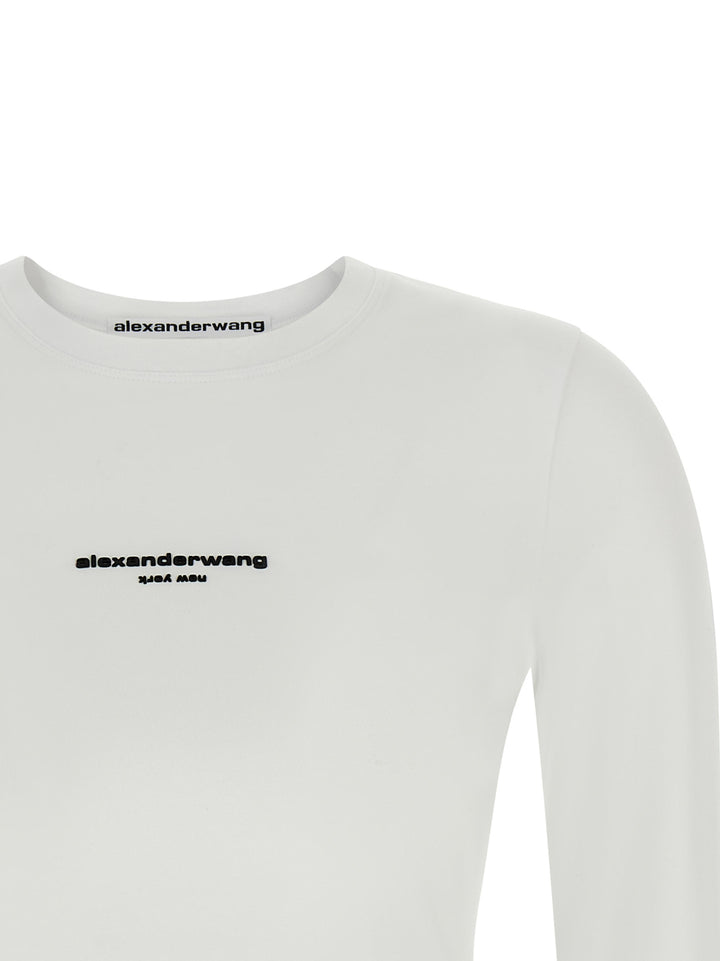 Alexander Wang Ls Tee W/Logo Print Maglioni - Bianco | 3d738a1d7ee7630b9ebe555ceed0bb2f088fb6bf