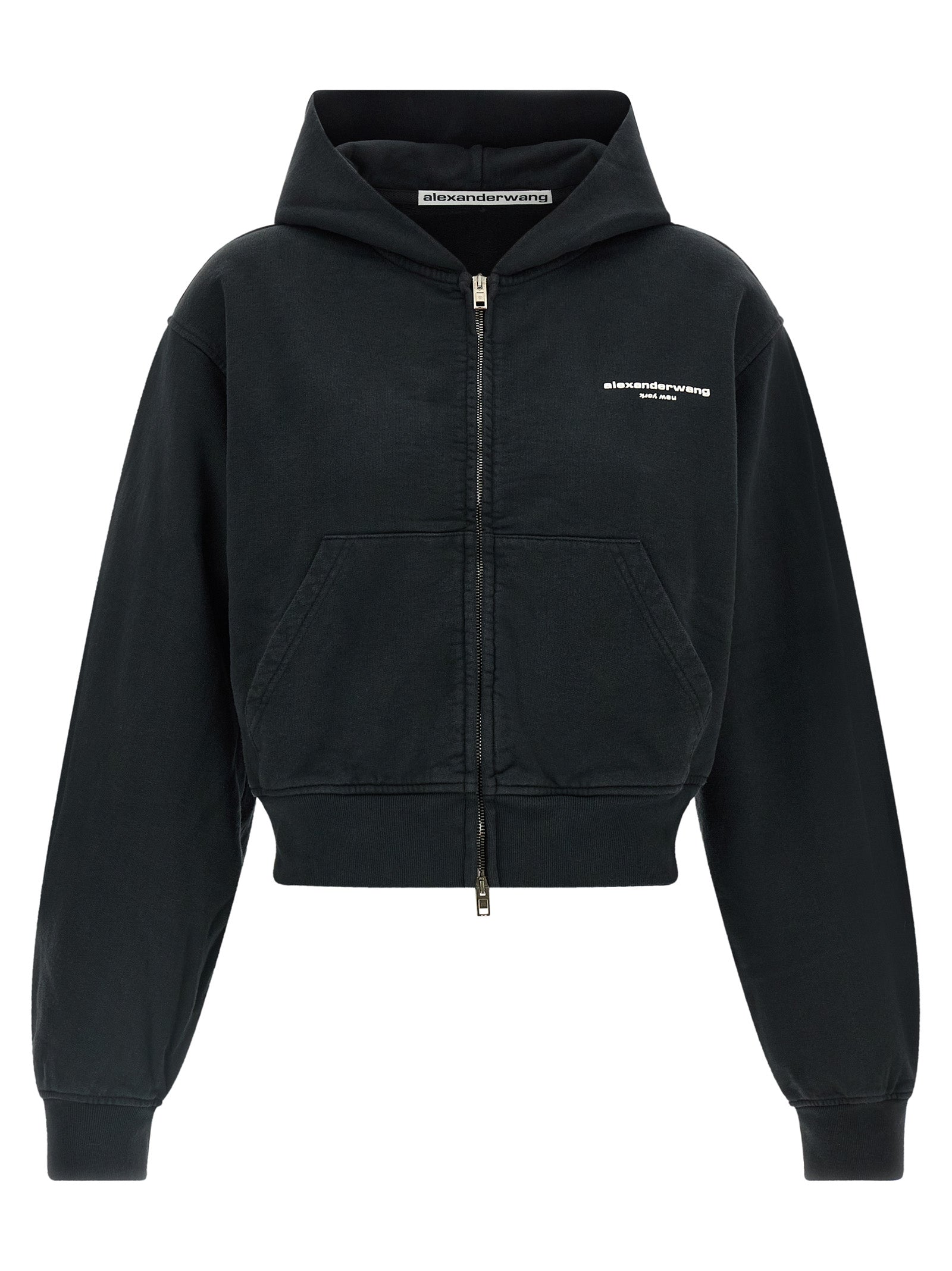 Alexander Wang Zip-Up Hoodie Felpe - Nero | f23a72fe8b503c346d905aa9be92c58e37f0498d
