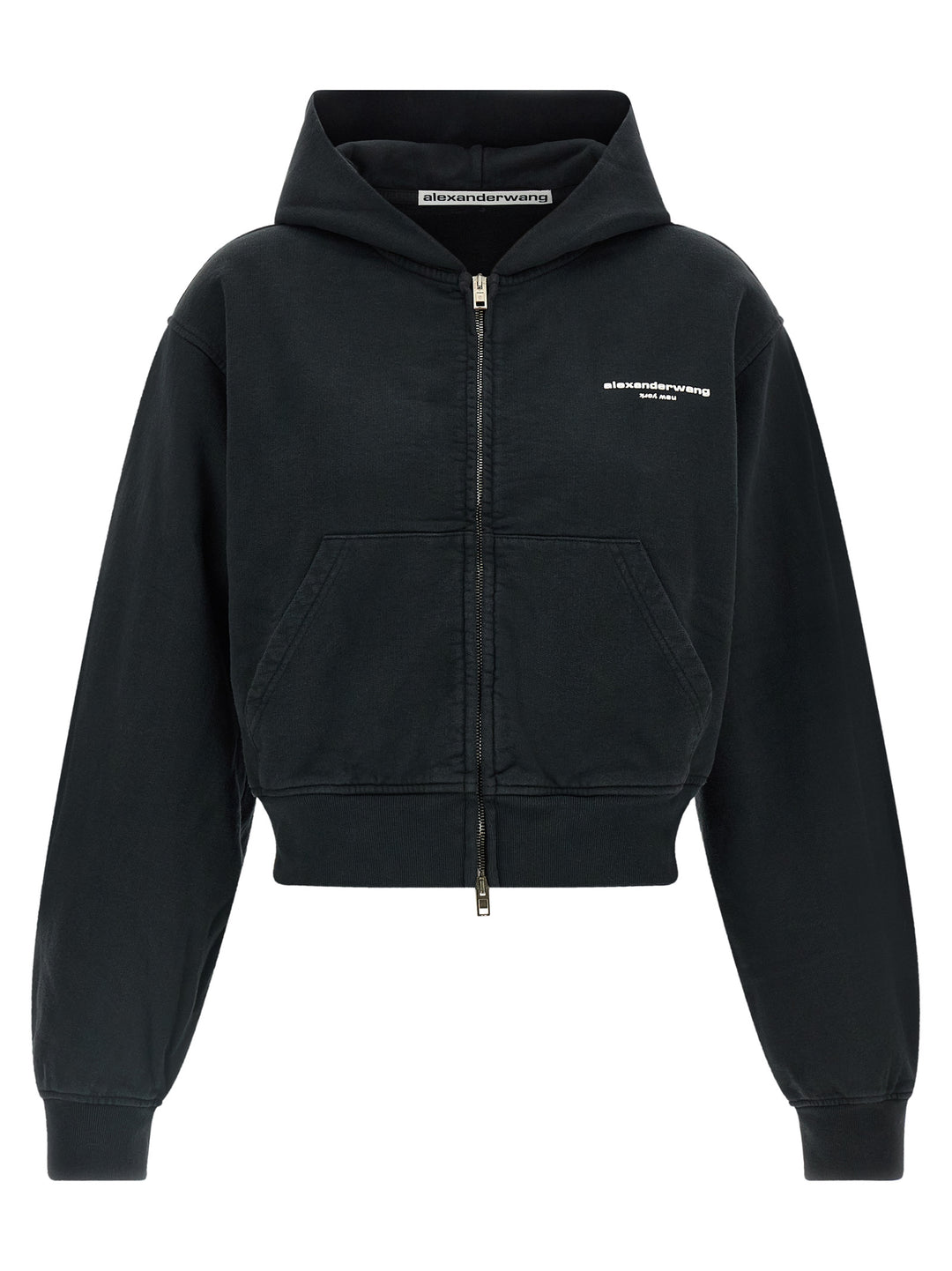 Alexander Wang Zip-Up Hoodie Felpe - Nero | f23a72fe8b503c346d905aa9be92c58e37f0498d