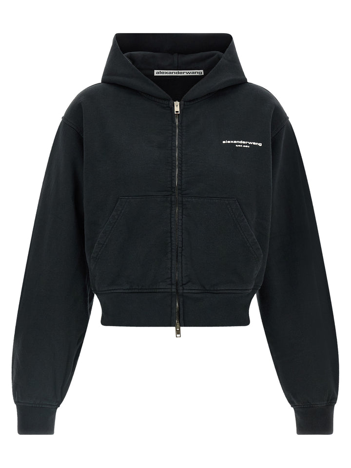 Alexander Wang Zip-Up Hoodie Felpe - Nero | f23a72fe8b503c346d905aa9be92c58e37f0498d