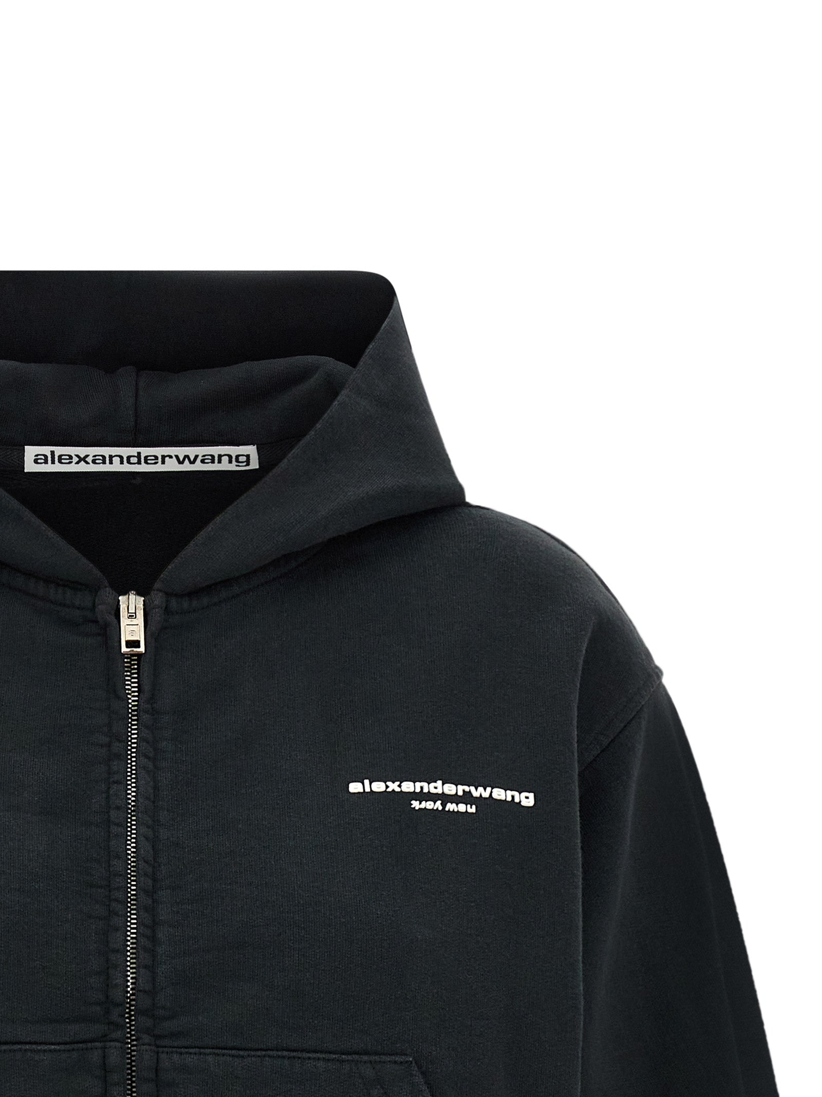 Alexander Wang Zip-Up Hoodie Felpe - Nero | c7dd21b9079e61acd25db8a1d19b30e1e48a8b8c
