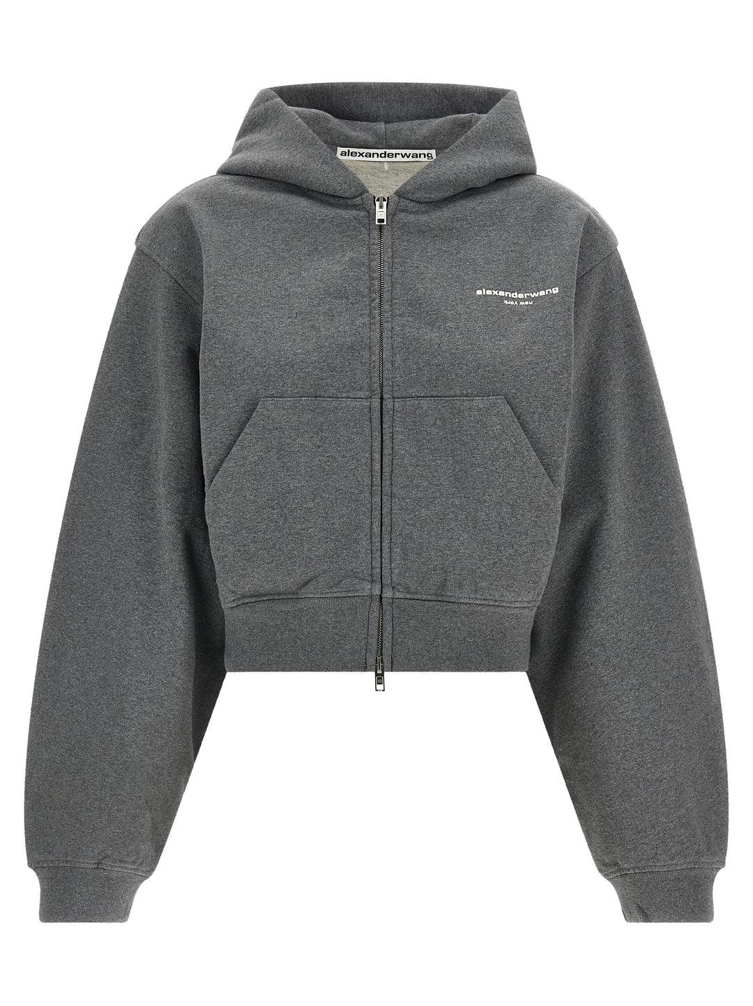 Alexander Wang Zip-Up Hoodie Felpe - Grigio | f8cb5cd038e61051ba8c25f22584ab317cce09ff