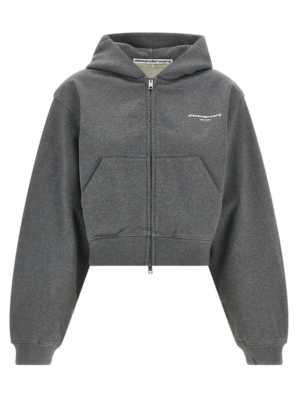 Zip-Up Hoodie Felpe Grigio