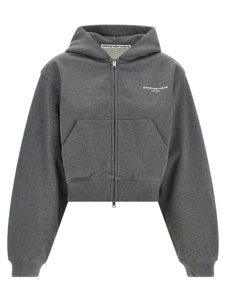 Alexander Wang Zip-Up Hoodie Felpe - Grigio | f8cb5cd038e61051ba8c25f22584ab317cce09ff