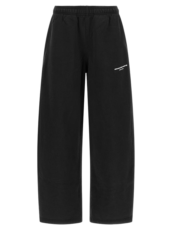 Logo Fleece Pantaloni Nero