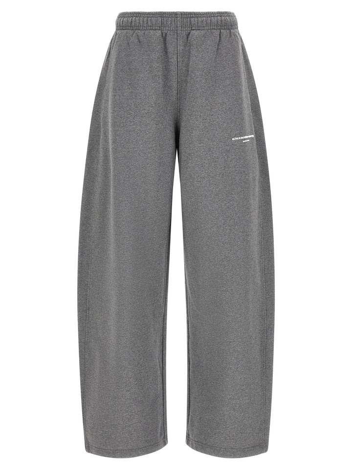 Alexander Wang Logo Fleece Pantaloni - Grigio | 8c87fd7db7ae3d4b0613023332e5763567901706