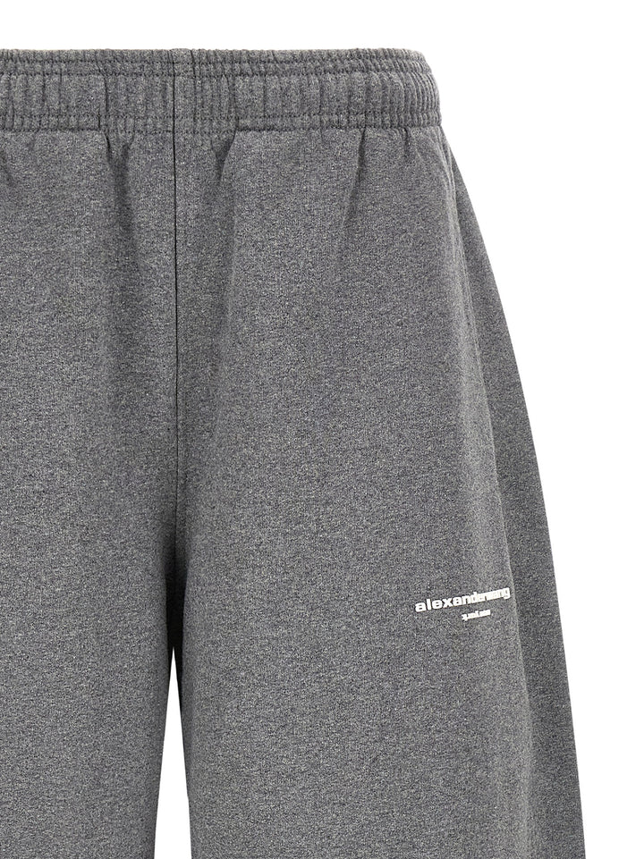 Alexander Wang Logo Fleece Pantaloni - Grigio | 0356c58548a41aba59e990467d0658ac90a31143