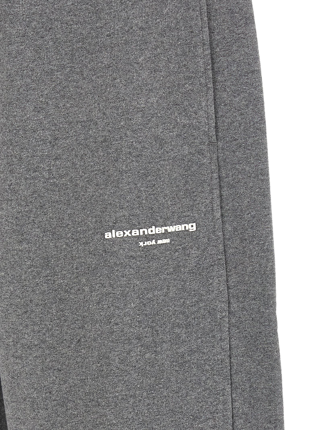 Alexander Wang Logo Fleece Pantaloni - Grigio | 45cbe7b96a11c718cdfb95902464319d3e2eb190