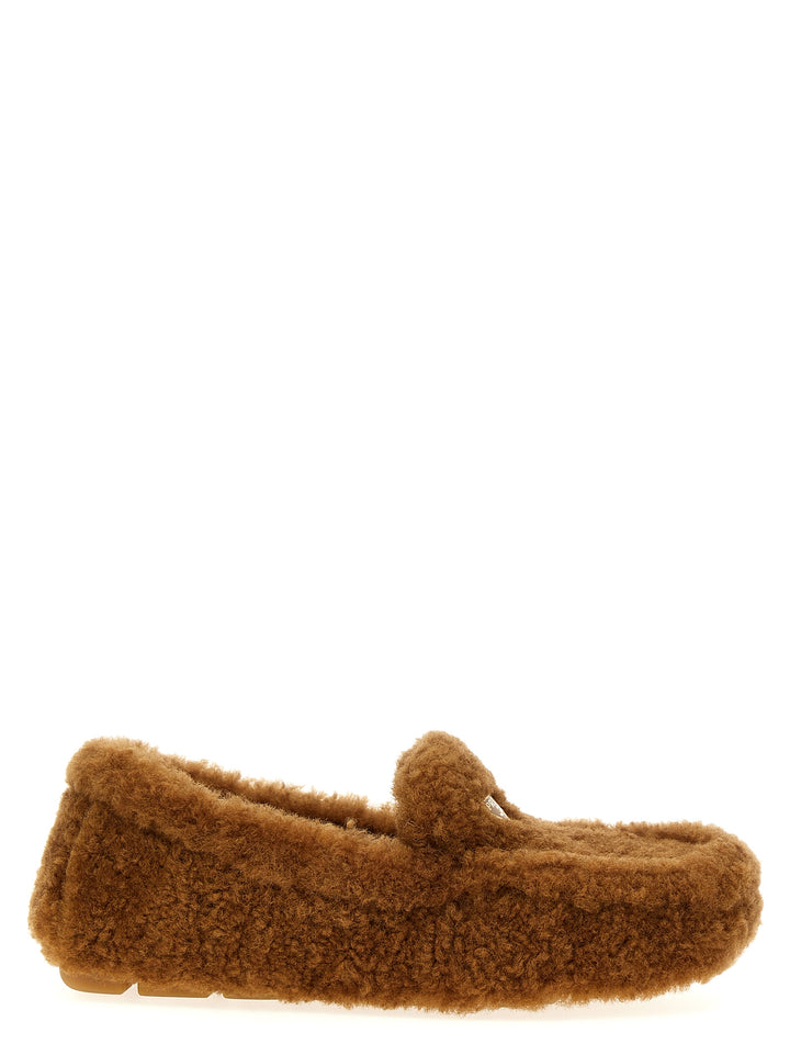 Prada Shearling Mocassini - Marrone | e44e0775058623f365489aad8fdefbefc8bb761b