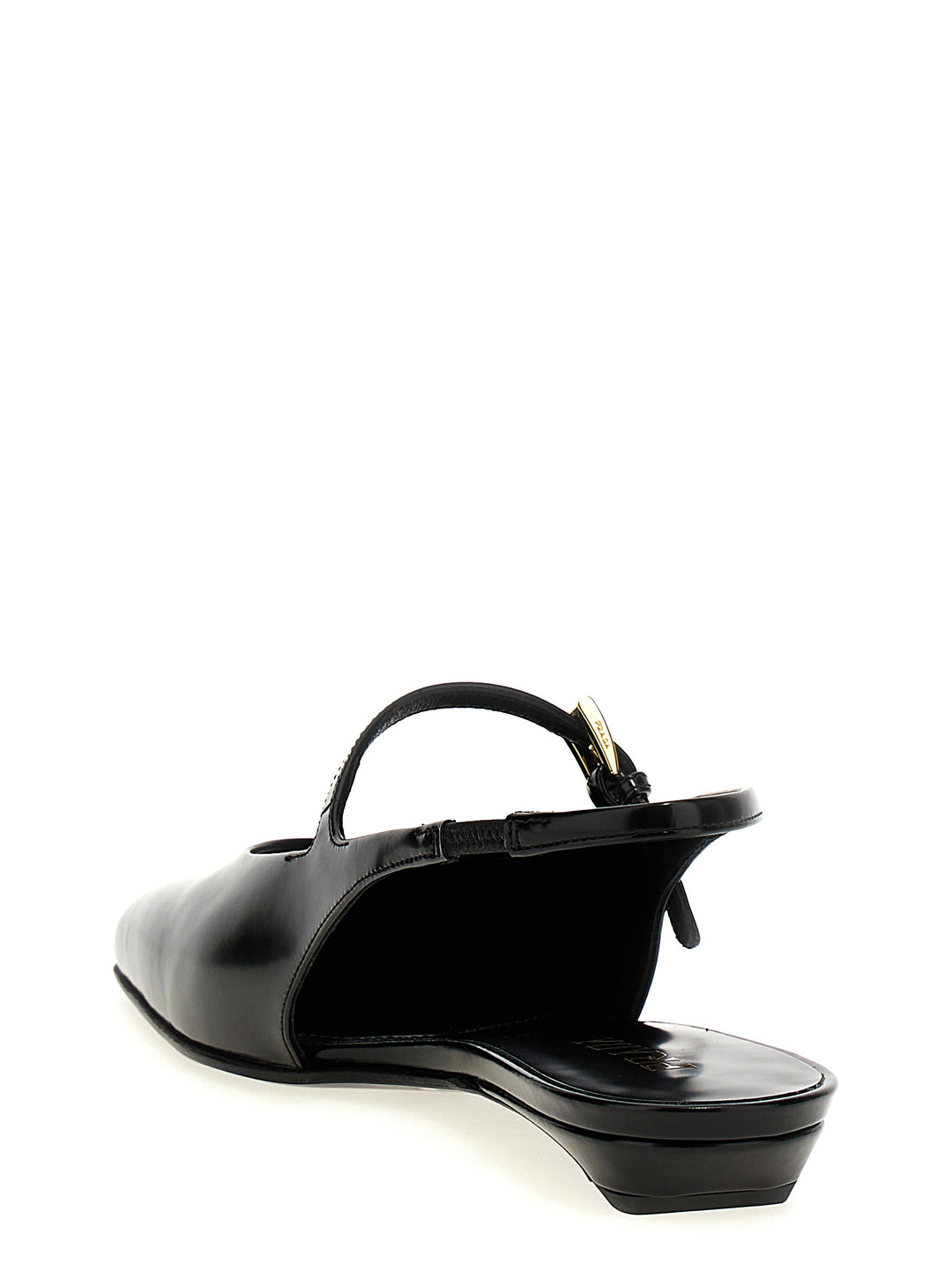Prada Logo Slingback Flat shoes - Nero | eb59fef1506cd7fd987f3adf2b2ba9ed425ee923