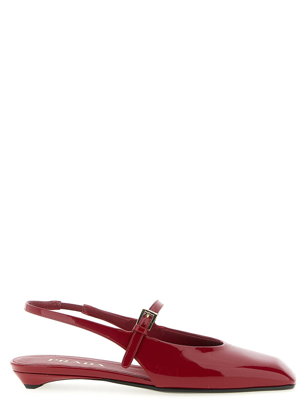 In Vernice Scarpe Basse Rosso