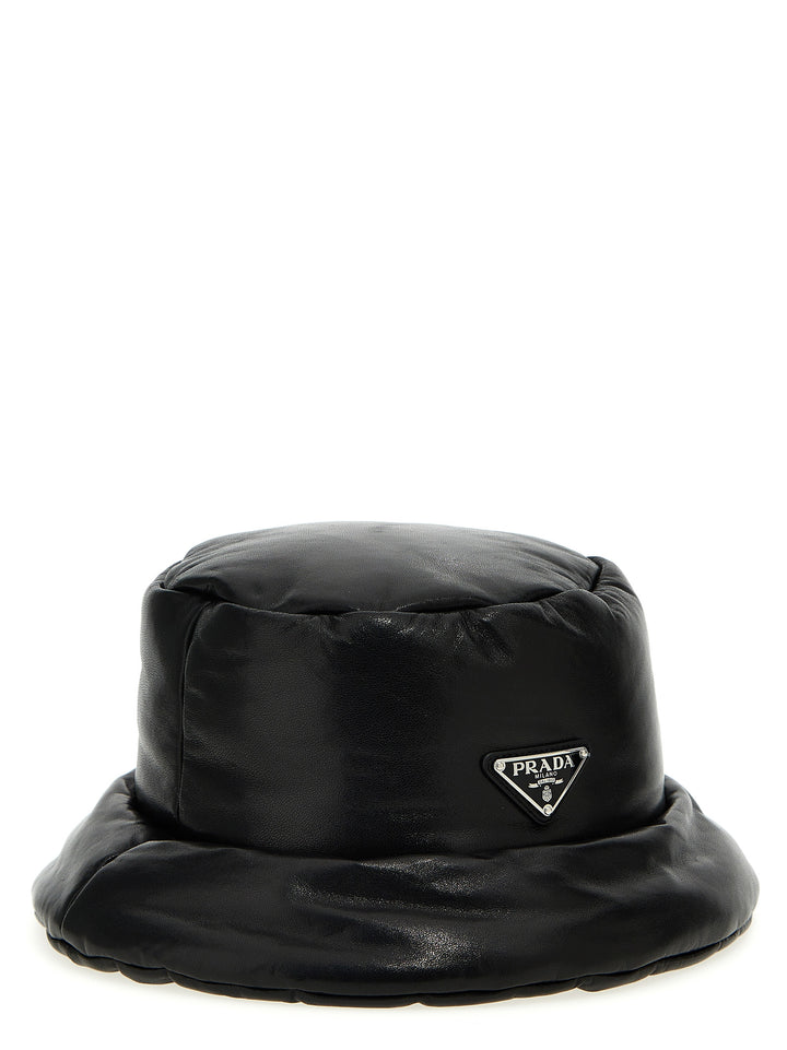 Prada Nappa Bucket Hat Cappelli - Nero | 6b8eb1f26d881081de3ee73e9e865deeda30b134