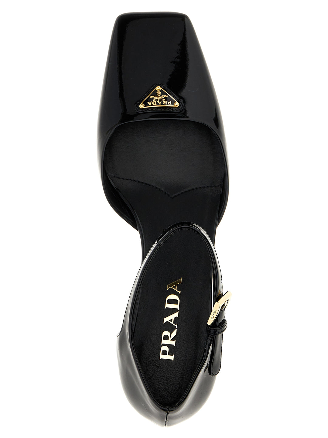 Prada Logo Patent Decollete - Nero | a6efcfc661adec81e4692cfc0e43c96f5775f4a4