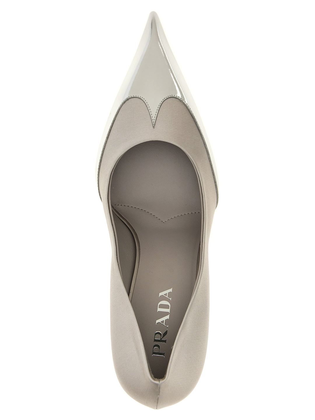 Prada Satin Decollete - Silver | a6045d692d16df98f18c091eecce77573191b073