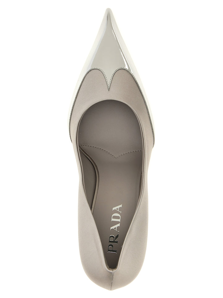 Prada Satin Decollete - Silver | a6045d692d16df98f18c091eecce77573191b073