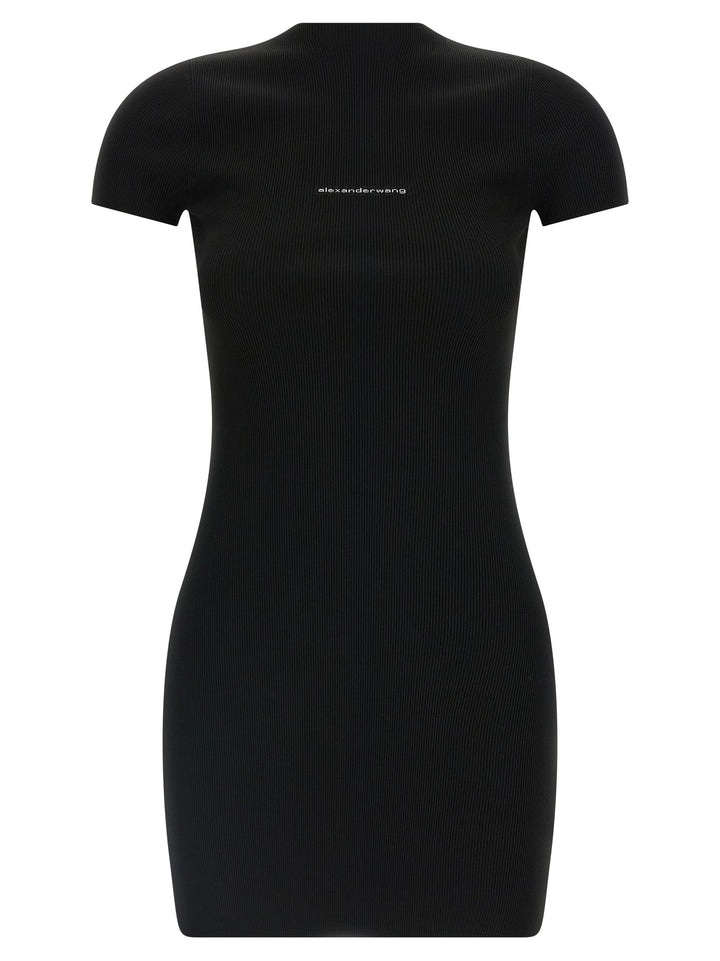 Alexander Wang Logo Dress Abiti - Nero | 933f8f4468b4e2bc046bbfe401fe67d535c8eca8