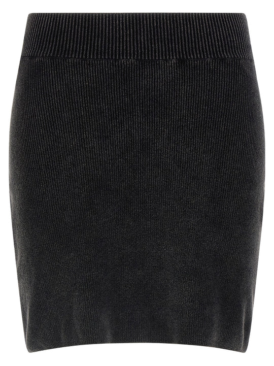 Chenille Skirt Gonne Nero