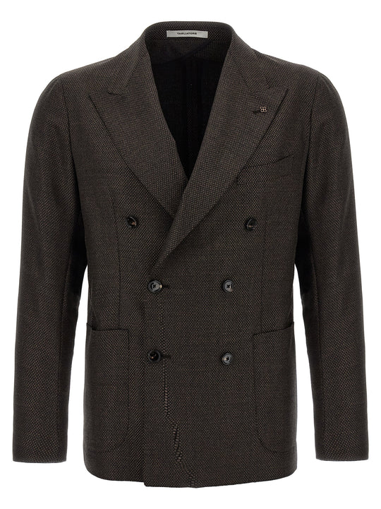 Micro Squares Blazer Marrone