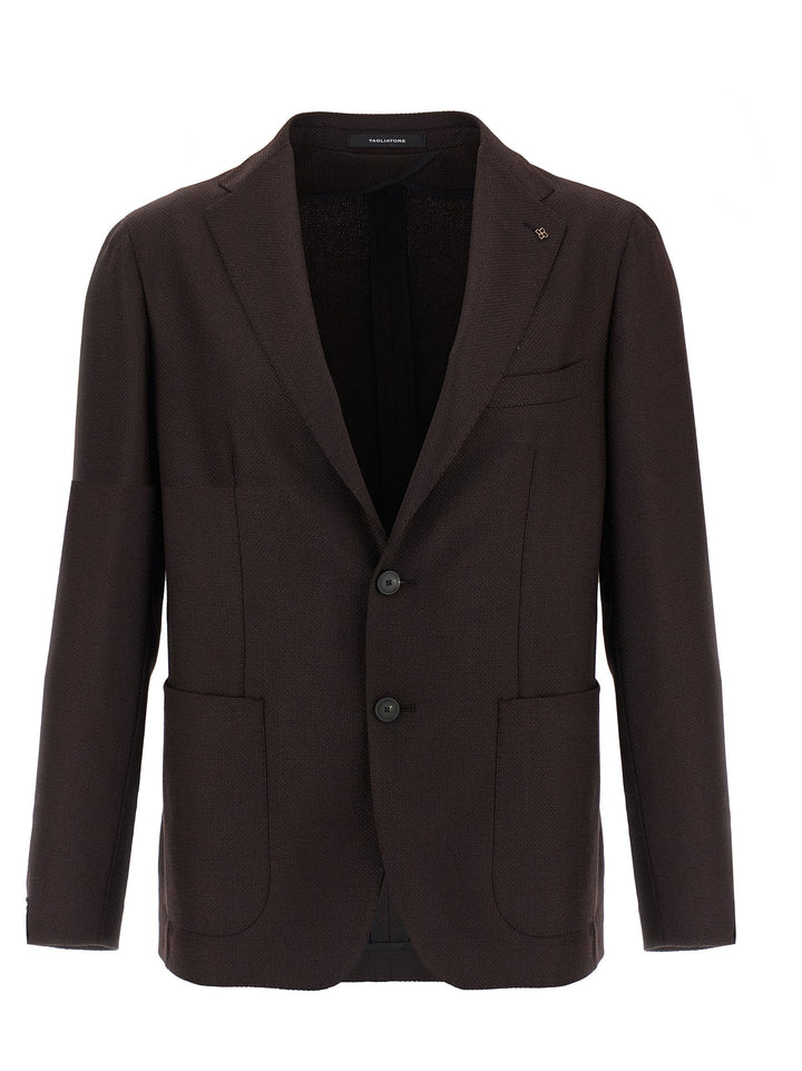 Tagliatore Micro Squares Blazer - Bordeaux | cfa58bb46c88c63693db3c66e360efab49a4df1a