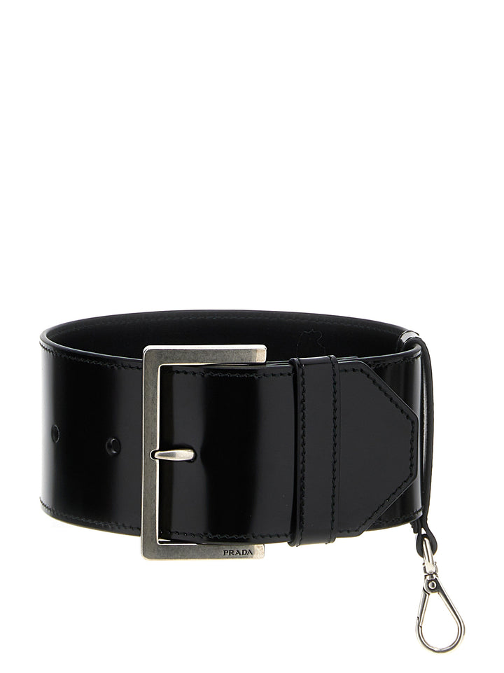 Prada Brushed Leather Sleeve Accessori - Nero | 6d4c49a05fa37ca4260ec79589f03479db530a32