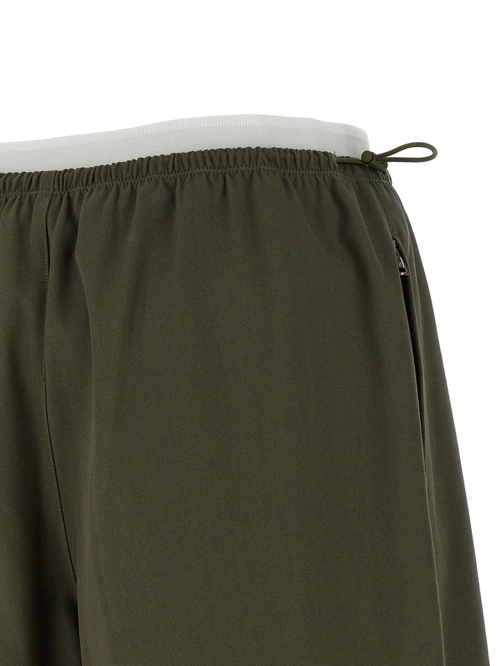 Alexander Wang Double Layer Waist Trousers Pantaloni - Verde | 1b1e5efbb6738c1dd6e04f9915ec1a9ef4b9ff5b