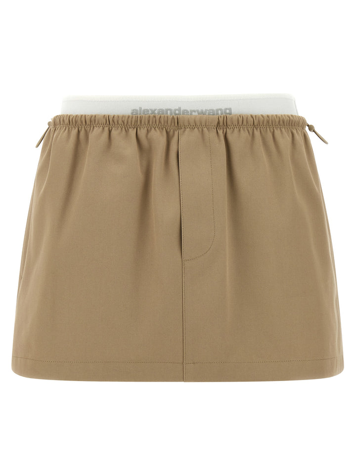 Alexander Wang Double Layer Waist Skirt Gonne - Beige | a19e1af4fd28204ba370ae8e0f82cae8b98c1e21