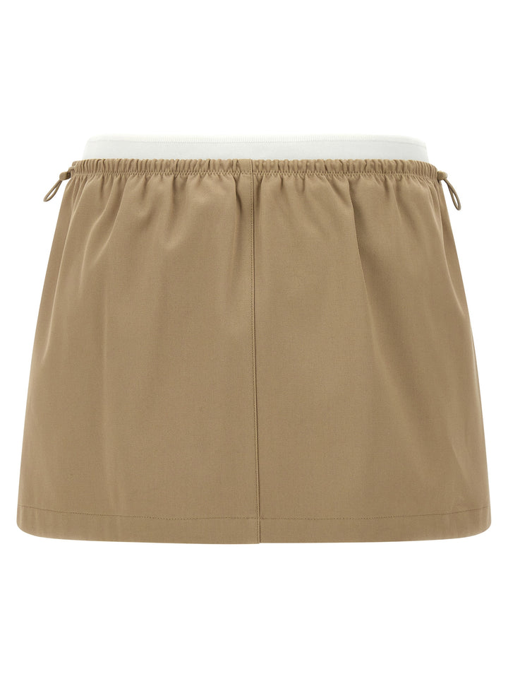 Alexander Wang Double Layer Waist Skirt Gonne - Beige | 2588c9121334c95114610e2def9d141f2affc3f5