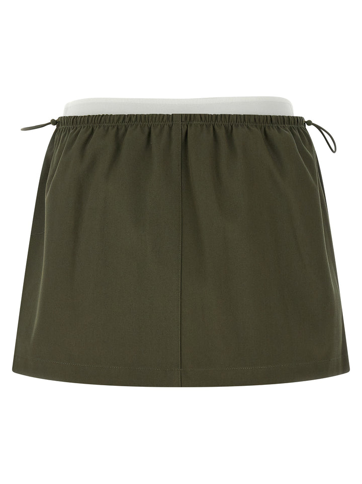 Alexander Wang Double Layer Waist Skirt Gonne - Verde | 13ffb562a916eeee8accaded08167caa711a9eb6