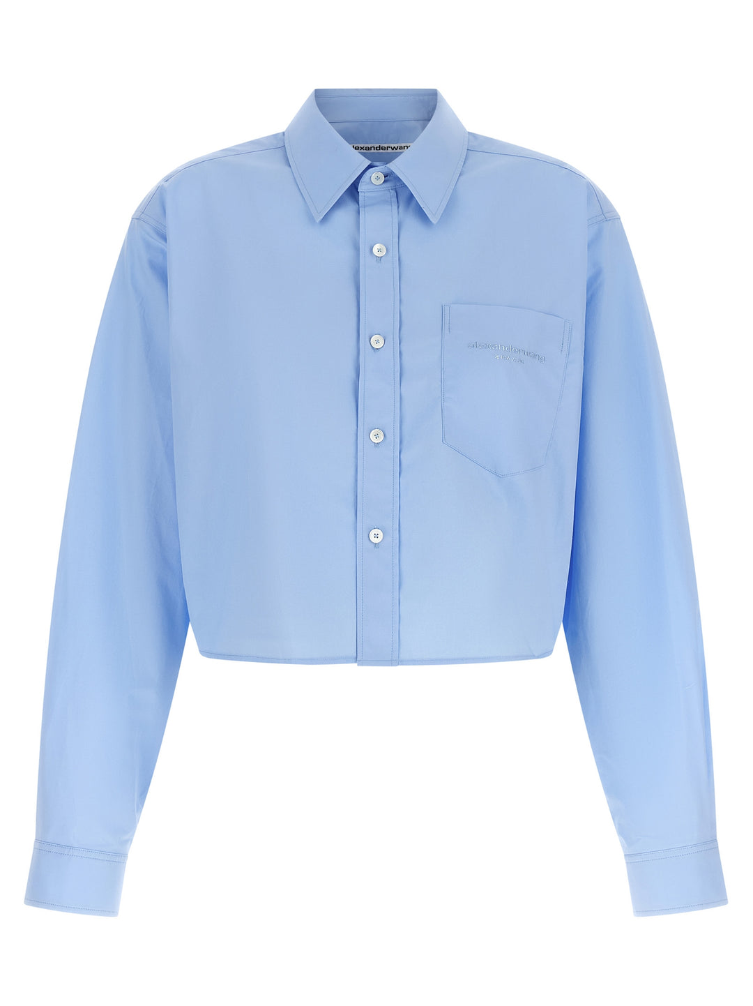 Alexander Wang Cropped Shirt Camicie - Celeste | 83b5f62720400d8c57671a23e54f41a0c3b16149