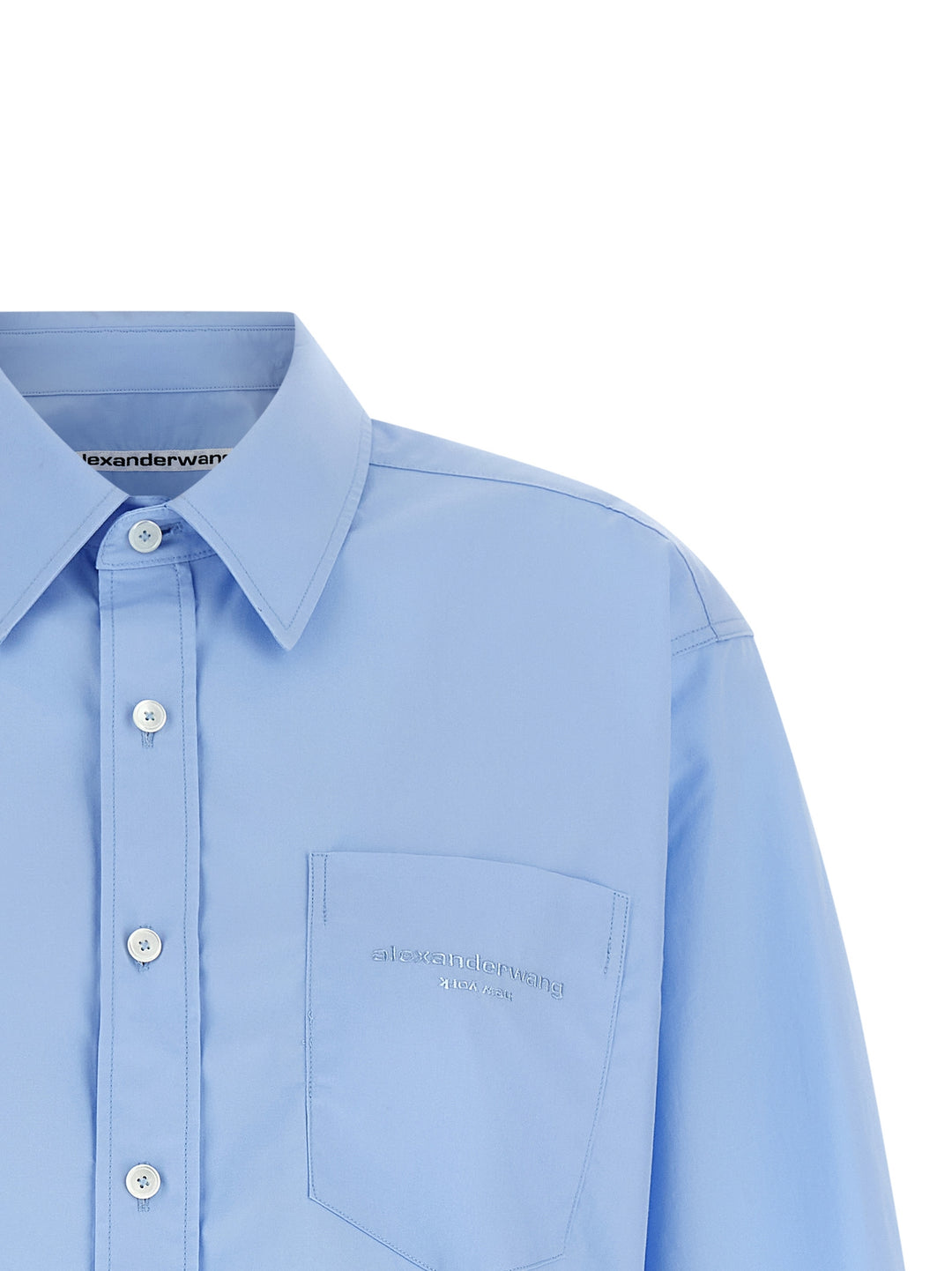 Alexander Wang Cropped Shirt Camicie - Celeste | e65cca3db3486110ed6dc595f77a6da66b0d35ab