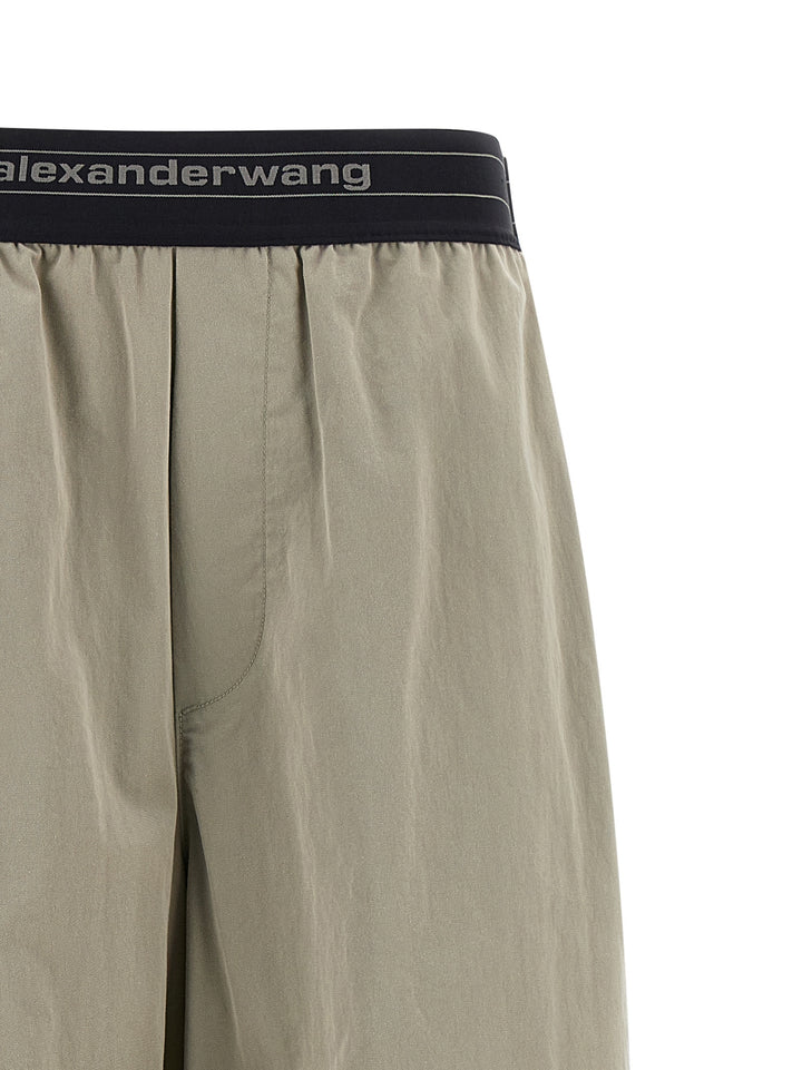 Alexander Wang Logo Elstic Pantaloni - Grigio | d6d17967489d29b0bd65f06b8aebd5ff803634db